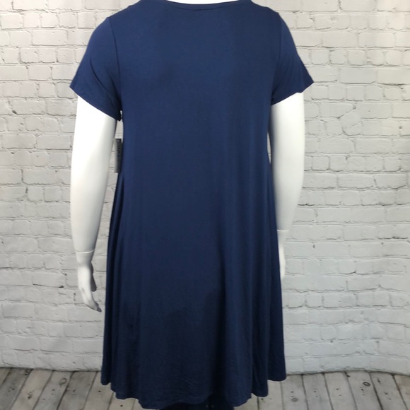 Style & Co Navy Short Sleeve Dress Sz 0X - Picture 3 of 3